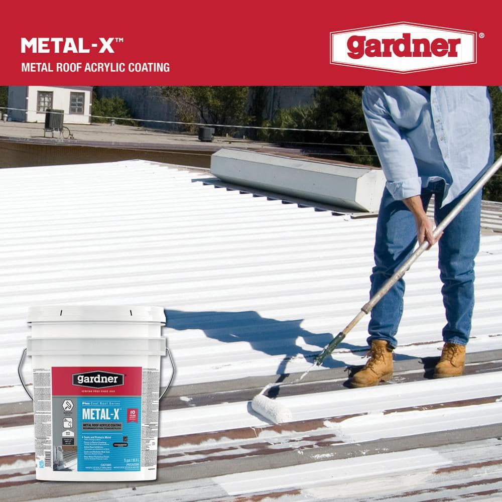 Gardner 5-Gal. Metal-X Metal Roof Acrylic Coating SK-8055 Gardner 5-Gal. Metal-X Metal Roof Acrylic Coating SK-8055