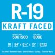Knauf Insulation R-19 EcoBatt Kraft Faced Fiberglass Insulation Batt 15 in. x 94 in. x 6-1/4 in. 5001500/814622