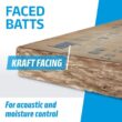 Knauf Insulation R-19 EcoBatt Kraft Faced Fiberglass Insulation Batt 15 in. x 94 in. x 6-1/4 in. 5001500/814622