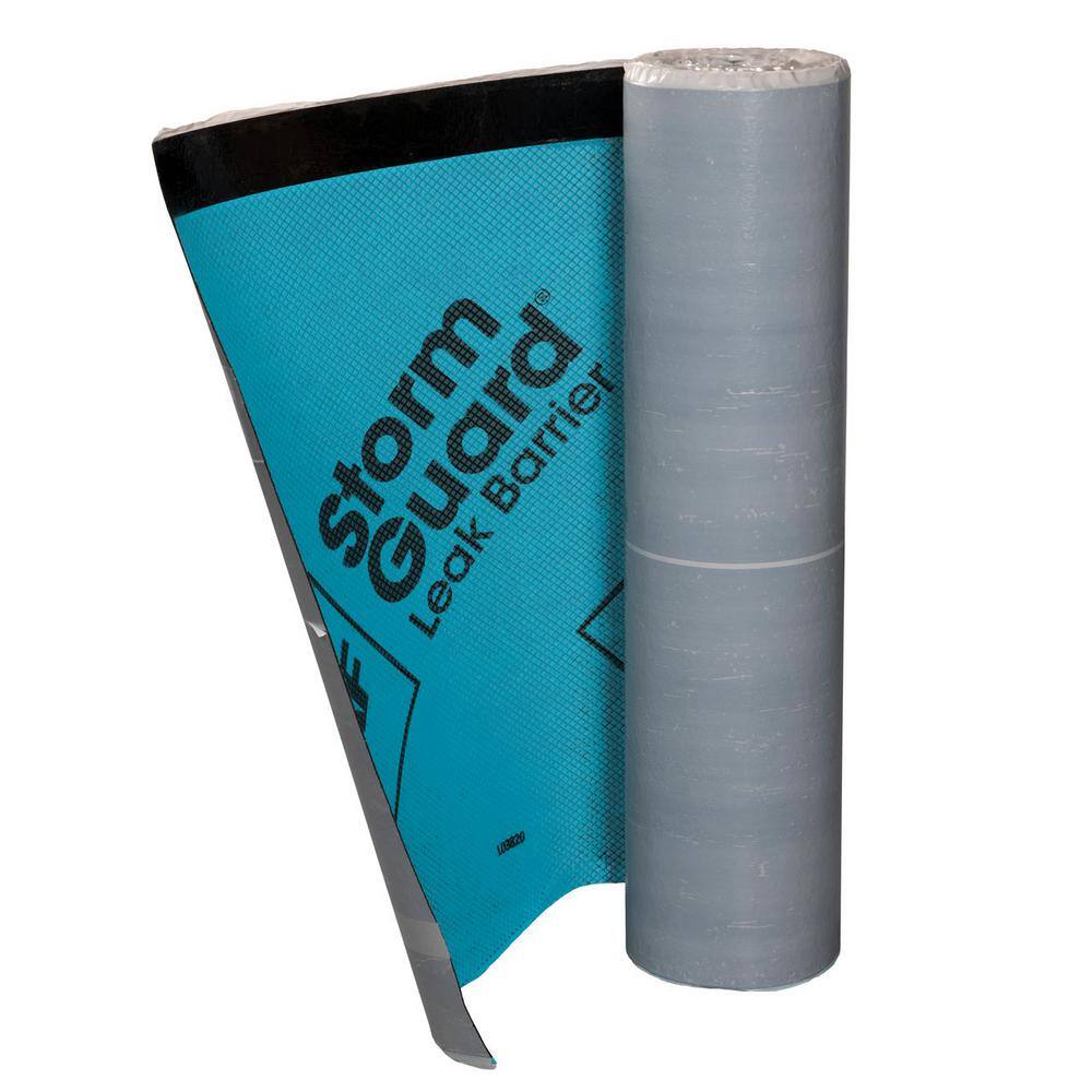 GAF StormGuard 200 sq. ft. Synthetic Patterned-Surface Peel and Stick Roof Leak Barrier Roll 0915000 GAF StormGuard 200 sq. ft. Synthetic Patterned-Surface Peel and Stick Roof Leak Barrier Roll 0915000