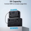 BLUETTI 300-Watt Continuous/600W Peak Output Power Station AC2A Push Button Start LiFePO4 Battery Solar Generator for Outdoor AC2A-US-GY-BL-THDUS
