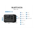 BLUETTI 300-Watt Continuous/600W Peak Output Power Station AC2A Push Button Start LiFePO4 Battery Solar Generator for Outdoor AC2A-US-GY-BL-THDUS