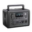 BLUETTI 600W Continuous/1200W Push Button Start LiFePO4 Battery Solar Generator Peak Output Power Station EB3A Gray for Outdoors EB3AGR