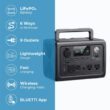 BLUETTI 600W Continuous/1200W Push Button Start LiFePO4 Battery Solar Generator Peak Output Power Station EB3A Gray for Outdoors EB3AGR BLUETTI 600W Continuous/1200W Push Button Start LiFePO4 Battery Solar Generator Peak Output Power Station EB3A Gray for Outdoors EB3AGR