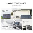 BLUETTI 600W Continuous/1200W Push Button Start LiFePO4 Battery Solar Generator Peak Output Power Station EB3A Gray for Outdoors EB3AGR BLUETTI 600W Continuous/1200W Push Button Start LiFePO4 Battery Solar Generator Peak Output Power Station EB3A Gray for Outdoors EB3AGR