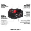 Milwaukee M18 18V Lithium-Ion PACKOUT 6-Port Rapid Charger w/5.0 Ah Battery 48-59-1809-48-11-1850