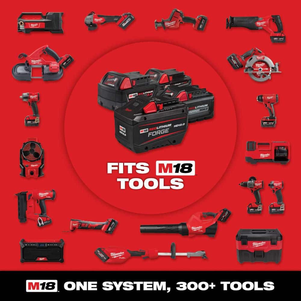 Milwaukee M18 18V Lithium-Ion PACKOUT 6-Port Rapid Charger w/5.0 Ah Battery 48-59-1809-48-11-1850