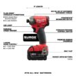 Milwaukee M18 FUEL SURGE 18V Lithium-Ion Brushless Cordless 1/4 in. Hex Impact Driver with XC 5.0 Ah Battery 2760-20-48-11-1850 Milwaukee M18 FUEL SURGE 18V Lithium-Ion Brushless Cordless 1/4 in. Hex Impact Driver with XC 5.0 Ah Battery 2760-20-48-11-1850