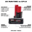 Milwaukee M12 12-Volt Lithium-Ion XC Extended Capacity 3.0 Ah Battery Pack (2-Pack) and M12 XC High Output 5.0 Ah Battery Pack 48-11-2412-48-11-2450
