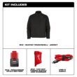 Milwaukee Men's Large M12 12-Volt Lithium-Ion Cordless Tough Shell Black Heated Jacket with (1) 3.0 Ah Battery and Charger M100B-21L