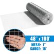 Fencer Wire 4 ft. x 100 ft. 16-Gauge Welded Wire Fence with 1 in. x 1 in. Mesh WB16-4X100M11@HD