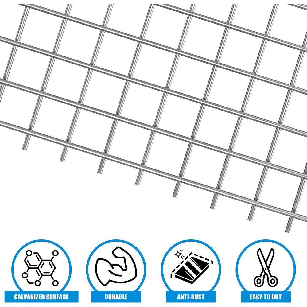 Fencer Wire 4 ft. x 100 ft. 16-Gauge Welded Wire Fence with 1 in. x 1 in. Mesh WB16-4X100M11@HD