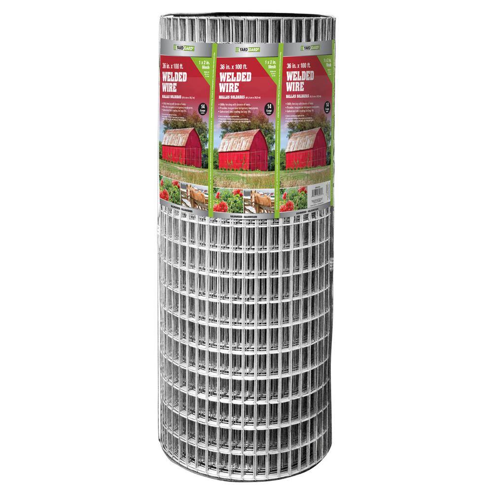 YARDGARD 1 in. x 2 in. x 3 ft. x 100 ft. 14-Gauge Galvanized Welded Wire 309223A YARDGARD 1 in. x 2 in. x 3 ft. x 100 ft. 14-Gauge Galvanized Welded Wire 309223A