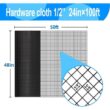 NVNOO 1/2 in. 48 in. x 50 ft. 19-Gauge PVC Vinyl Coated Wire Mesh Hardware Cloth for Garden Chicken Fencing, Black 2F6E7N8P NVNOO 1/2 in. 48 in. x 50 ft. 19-Gauge PVC Vinyl Coated Wire Mesh Hardware Cloth for Garden Chicken Fencing, Black 2F6E7N8P