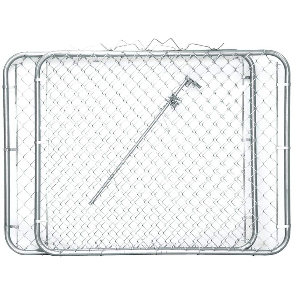 Everbilt 10 ft. W x 4 ft. H Galvanized Steel Drive Fence Gate 328402EB Everbilt 10 ft. W x 4 ft. H Galvanized Steel Drive Fence Gate 328402EB