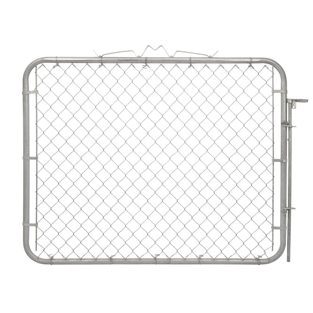 Everbilt 10 ft. W x 4 ft. H Galvanized Steel Drive Fence Gate 328402EB Everbilt 10 ft. W x 4 ft. H Galvanized Steel Drive Fence Gate 328402EB