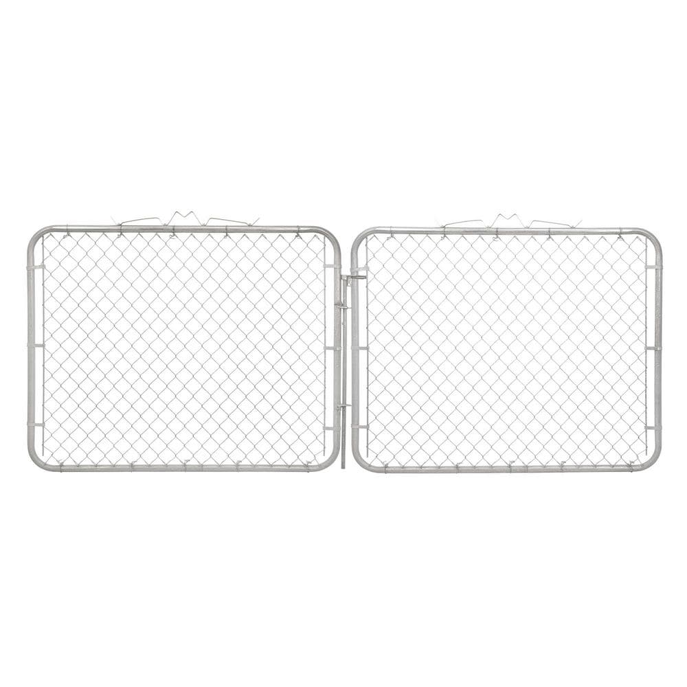 Everbilt 10 ft. W x 4 ft. H Galvanized Steel Drive Fence Gate 328402EB Everbilt 10 ft. W x 4 ft. H Galvanized Steel Drive Fence Gate 328402EB