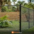 Fencer Wire 5 ft. x 50 ft. Black Vinyl Coated Galvanized Steel 9-Gauge Chain Link Fabric Roll LV9-B5X50M2F38