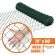 Fencer Wire 6 ft. x 50 ft. Green Vinyl Coated Galvanized Steel 9-Gauge Chain Link Fabric Roll LV9-G6X50M2F38