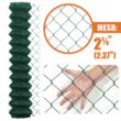 Fencer Wire 6 ft. x 50 ft. Green Vinyl Coated Galvanized Steel 9-Gauge Chain Link Fabric Roll LV9-G6X50M2F38