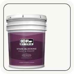 BEHR ULTRA 5 gal. Ultra Pure White Extra Durable Eggshell Enamel Interior Paint & Primer 275005