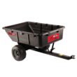 Brinly-Hardy 650lbs. 10cu.ft. Tow-Behind Lawn Mower Trailer Dump Cart w/ Compression-Molded Poly Bed for Lawn Tractors and ZTR Mowers PCT-101BH