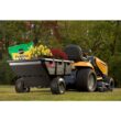 Brinly-Hardy 650lbs. 10cu.ft. Tow-Behind Lawn Mower Trailer Dump Cart w/ Compression-Molded Poly Bed for Lawn Tractors and ZTR Mowers PCT-101BH