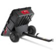 Brinly-Hardy 650lbs. 10cu.ft. Tow-Behind Lawn Mower Trailer Dump Cart w/ Compression-Molded Poly Bed for Lawn Tractors and ZTR Mowers PCT-101BH