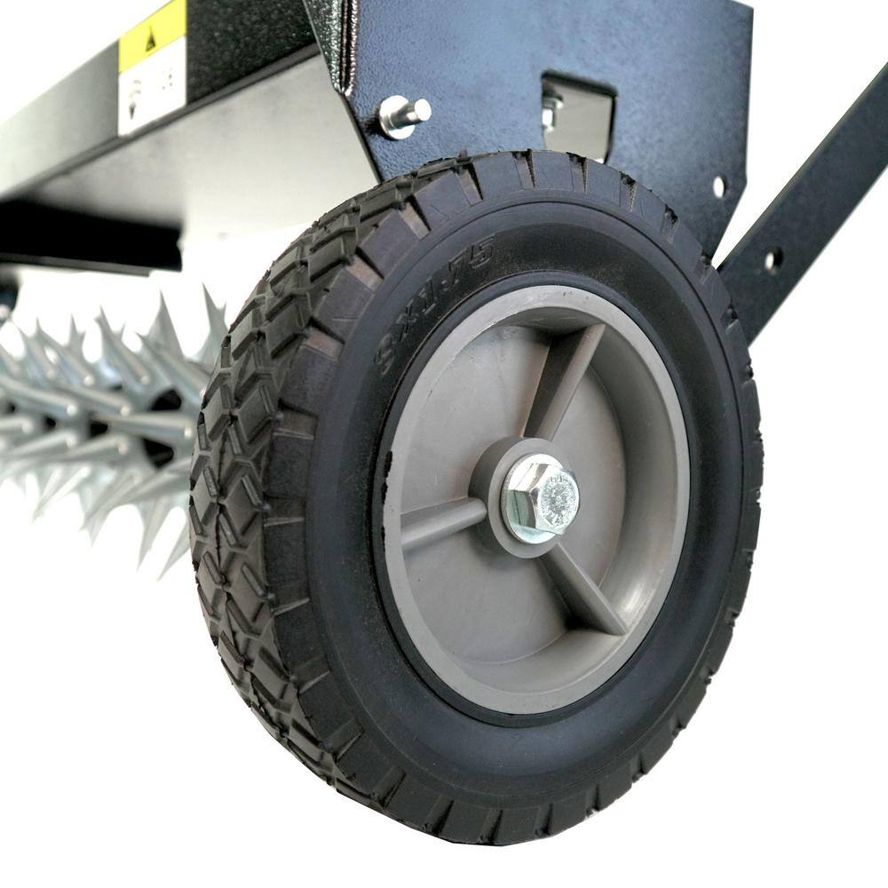 Brinly-Hardy 40 in. Pull-Behind Spike Aerator with Transport Wheels for Lawn Tractors and Zero-Turn Mowers SAT2-40BH-G