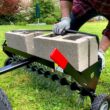 Brinly-Hardy 40 in. Pull-Behind Spike Aerator with Transport Wheels for Lawn Tractors and Zero-Turn Mowers SAT2-40BH-G