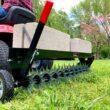 Brinly-Hardy 40 in. Pull-Behind Spike Aerator with Transport Wheels for Lawn Tractors and Zero-Turn Mowers SAT2-40BH-G