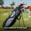 Precise M5 Men's Complete Golf Clubs Package Set Includes Titanium Driver, S.S. Fairway, S.S. Hybrid, S.S. 5-PW Irons, Putter, Stand Bag, 3 H/C's