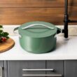 Caraway Nonstick Ceramic Dutch Oven Pot with Lid (6.5 qt, 10.5") - Non Toxic, PTFE & PFOA Free - Sage