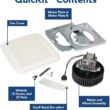 Broan-NuTone BKR60 QuickKit Ultra-Quiet Bath Fan Replacement Motor and Cover/Grille, 60 CFM, 20% more power, White Broan-NuTone BKR60 QuickKit Ultra-Quiet Bath Fan Replacement Motor and Cover/Grille, 60 CFM, 20% more power, White