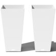 Veradek V-Resin Indoor/Outdoor Taper Planter, Set of 2 (30 inch, White)