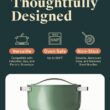 Caraway Nonstick Ceramic Dutch Oven Pot with Lid (6.5 qt, 10.5") - Non Toxic, PTFE & PFOA Free - Sage