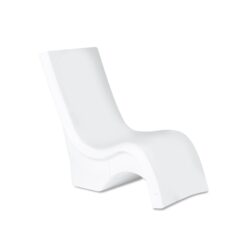 Step2 Vero Pool Chair, Fade-Resistant, Waterproof Patio Furniture for Sun Shelf, Weighted, 43"D x 23"W x 37"H, Resin, White