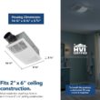 Broan-NuTone BHFLED80 PowerHeat Bathroom Exhaust Fan, Heater, and LED Light Combination, 80 CFM Broan-NuTone BHFLED80 PowerHeat Bathroom Exhaust Fan, Heater, and LED Light Combination, 80 CFM