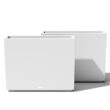 Veradek Block Series Span Plastic Planter - Tall Rectangular Planter for Indoor or Outdoor Patio/Porch, White, Medium - 2 Pack