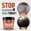 Liquid Rubber Basement and Foundation Repair Sealant - Waterproof Concrete Sealer & Crack Filler, 5 Gallon