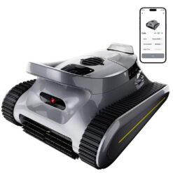 RERIOU Cordless Robotic Pool Cleaner -Pool Vacuum 180W Brushless Motor, 45,000Pa Suction, Wall Climbing, Sonar Navigation