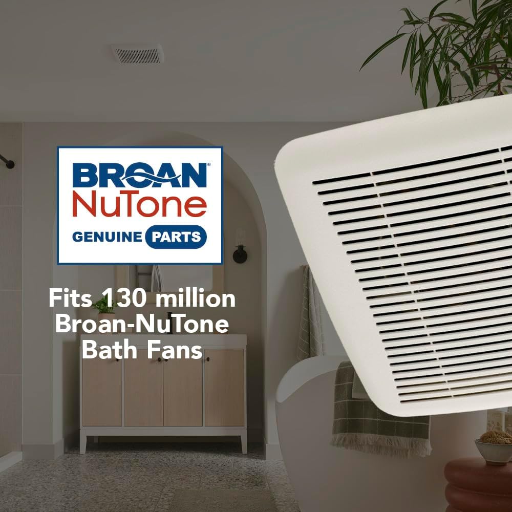 Broan-NuTone BKR60 QuickKit Ultra-Quiet Bath Fan Replacement Motor and Cover/Grille, 60 CFM, 20% more power, White Broan-NuTone BKR60 QuickKit Ultra-Quiet Bath Fan Replacement Motor and Cover/Grille, 60 CFM, 20% more power, White - Image 3
