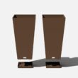 Veradek V-Resin Indoor/Outdoor Taper Planter (Espresso, 30 inch - 2 Pack with 2 Saucer Trays)