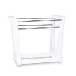 Step2 Vero Poolside Organizer, Outdoor/Indoor Waterproof Patio Furniture, Pool & Toy Storage, Made of Durable Plastic, White