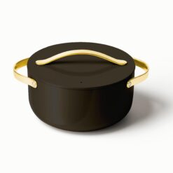 Caraway Nonstick Ceramic Dutch Oven Pot with Lid (6.5 qt, 10.5") - Oven Safe & Compatible with All Stovetops - Black