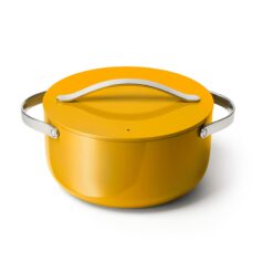 Caraway Nonstick Ceramic Dutch Oven Pot with Lid (6.5 qt, 10.5") - Non Toxic, PTFE & PFOA Free - Marigold