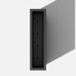 Veradek Block Series Span Plastic Planter - Tall Rectangular Planter for Indoor or Outdoor Patio/Porch,Medium, Black