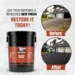 Liquid Rubber Driveway Restore - Highly Flexible Asphalt Coating Fills Cracks and Revitalize, Easy to Use and Apply, 5 Gallon