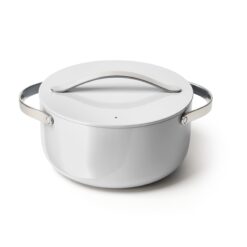 Caraway Nonstick Ceramic Dutch Oven Pot with Lid (6.5 qt, 10.5") - Non Toxic, PTFE & PFOA Free - Gray