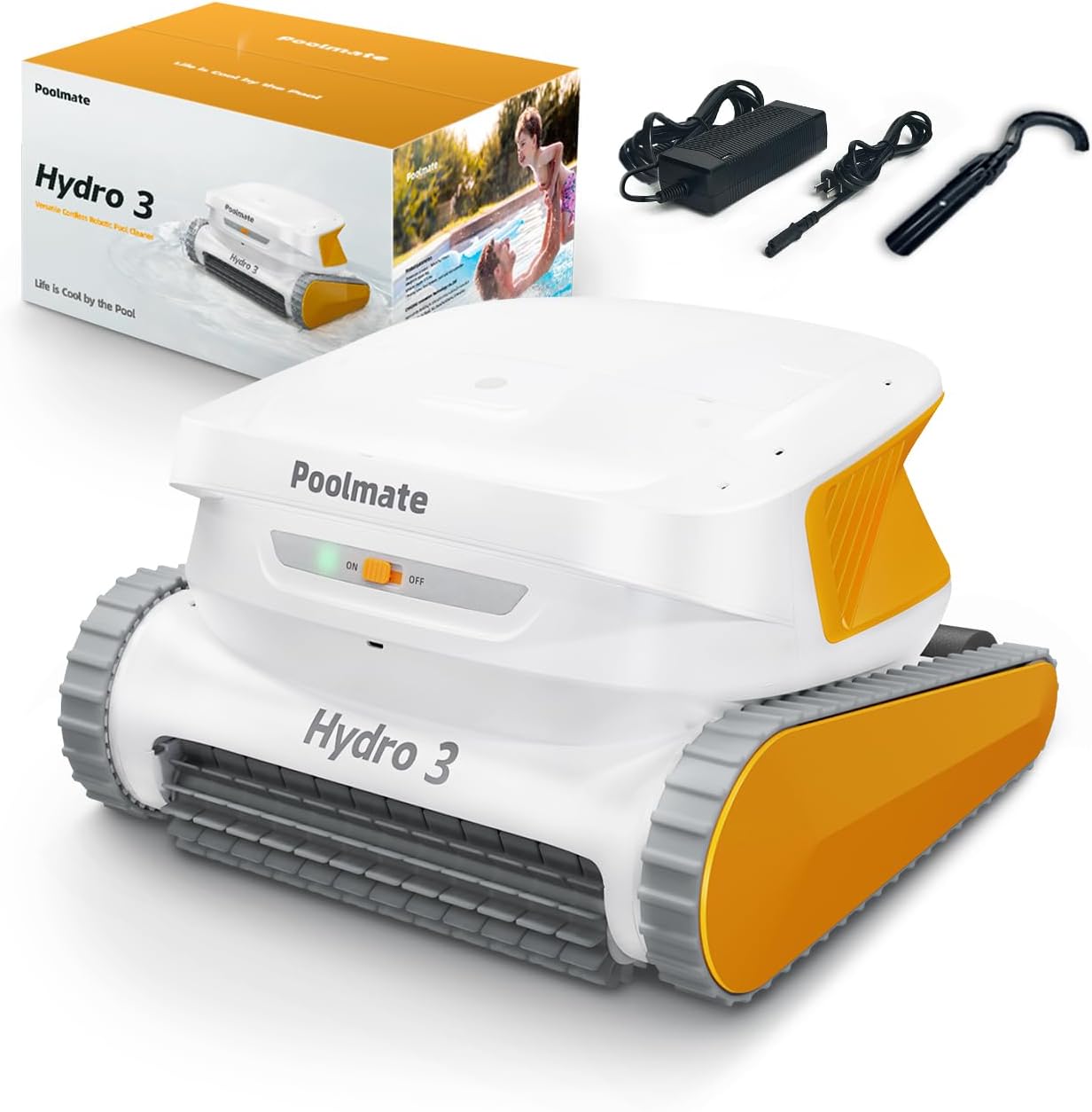 Hydro 3 Cordless Robotic Pool Cleaner, 150W Pool Vacuum with Wall Climbing Function, 200mins Runtime, 2 Brushless Motor Hydro 3 Cordless Robotic Pool Cleaner, 150W Pool Vacuum with Wall Climbing Function, 200mins Runtime, 2 Brushless Motor - Image 2